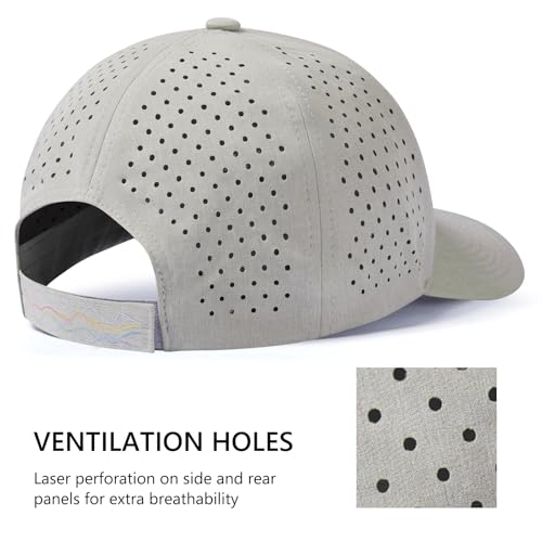 Image of UPF 50+ Performance Water Resistant Baseball Cap Lightweight Breathable Hat Golf Running Boat Hiking for Men Women