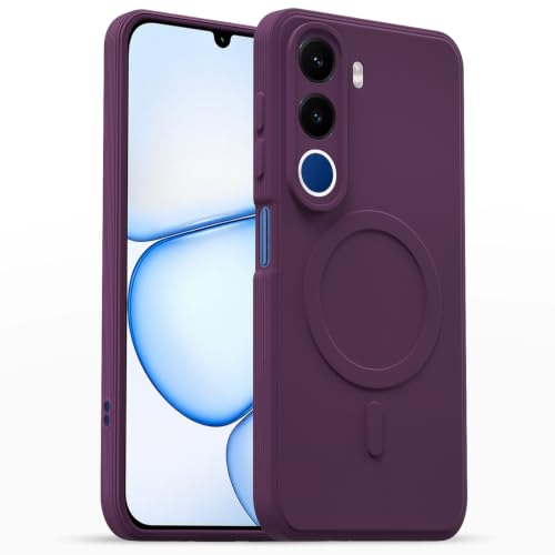 Image of Outlouders Back Cover for Realme C100x | Soft Matte Silicone | Slim Fit | Magnetic-Safe Logo Design (Magnetic-Safe Not Compatible) | Shockproof | Camera Protection Bumper Case (Purple)