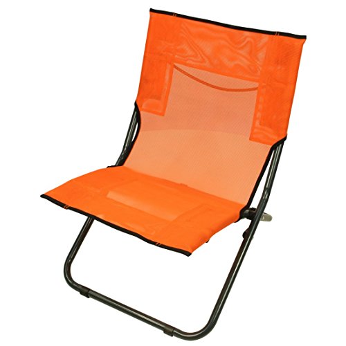 Fridani Strandstuhl BCO XL Campingstuhl Orange Klappstuhl + Tragegriff luftdurchlässiger Gartenstuhl Cover