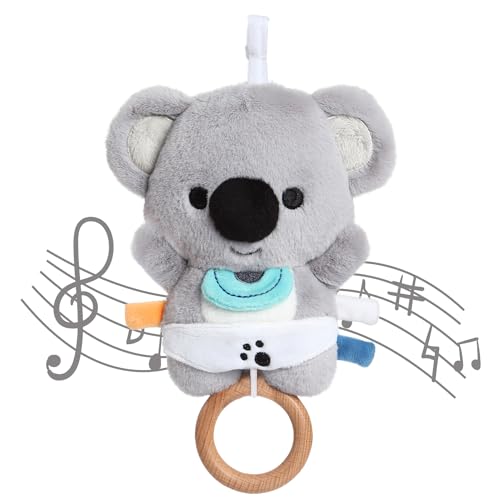 COTTONBEBE Peluche Bébé Koala, Doudou avec Musique Douce, Jouets Musicaux pour Garçons et Filles, pour Poussettes et Berceaux, Cadeau de Naissance Idéal...