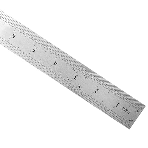 Règle à bord droit en acier inoxydable robuste 60cm argenté - 4