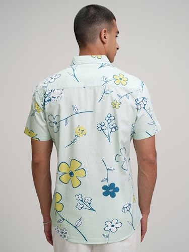 Image of Highlander Men's Casual Shirt | Floral Print | Slim Fit | Button Closure | Vibrant & Elegant a Stylish Edge