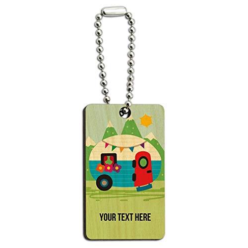 Personalized Custom Vintage Retro Camper RV 1 Line Wood Wooden Rectangle Keychain Key Ring Personalized Custom Vintage Retro Camper RV 1 Line Wood Wooden Rectangle Keychain Key Ring