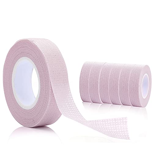 6 Rolls Eyelash Tape, JASSINS Adhesive Fabric Eyelash Tapes, Adhesive Breathable Micropore Fabric Tape for Eyelash Extension Supply,9 m/10 yard Each Roll (Purple)
