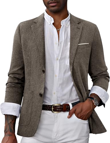 Image of PJ PAUL JONES Mens Casual Sport Coat Blazer Two Buttons Lightweight Business Jackets