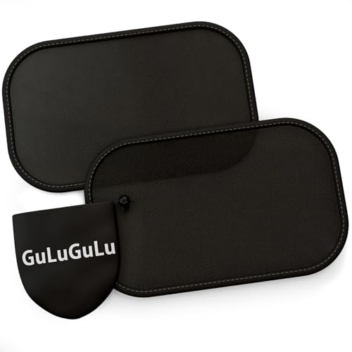 GULUGULU 車用サンシェード サイド 日除け 静電気式 車窓日よけ サンシェード 車 運転席 助手席 後部座席 簡単着脱 遮光 断熱 車内の目隠 カーシェード UVカット 乗客 赤ちゃん 子供 ペットを保護します コンパクト 収納バッグ 付き 51x