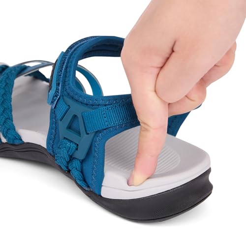 Image of UBFEN Womens Hiking Sandals Outdoor Comfortable Sport | Lightweight, Water Sandals, Adjustable Straps, Arch Support, Ideal for All-Day Wear, Beach, Vacation, Camping, Walking