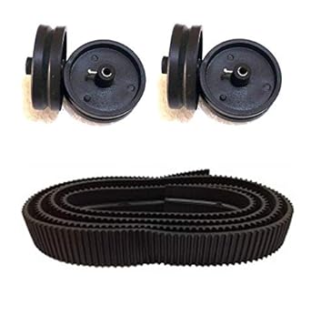 TECHDELIVERS Rubber Track Belt + 4Pieces Pulley Wheels (70mm x 20mm)