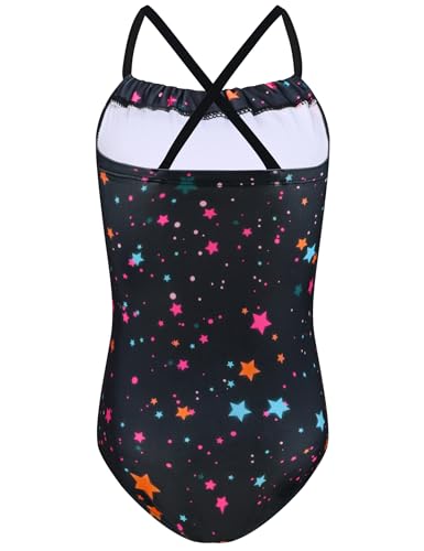 Image of TENVDA Girls Swimsuit Summer Beach Sport Halter Bathing Suits One Piece Swimwear for 2-12 Years Old Kids