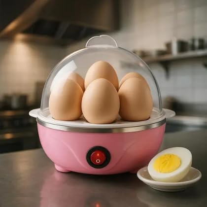 Egg Boiler Electric Automatic Boil upto 7 Eggs (Hard, Medium, Soft) Steaming, Cooking, Boiling and Frying (Single Layer, Multicolor)-image-47