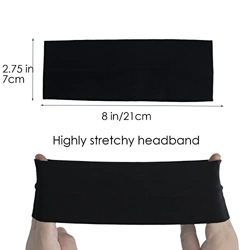 6 Pcs Black Headbands for Women Hair Cotton Headband Non-slip Stretchy Elastic Head Wrap Holder Hair Accessories2