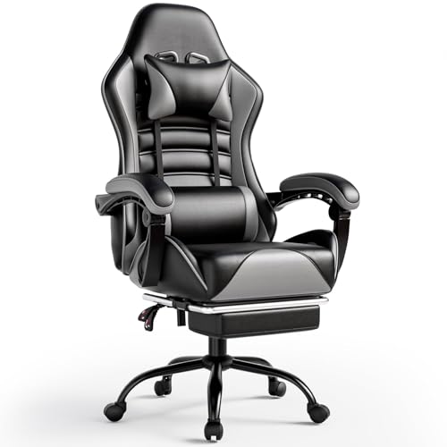 Chaise Gaming pour Adulte, Chaise de Bureau Ergonomique avec Dossier réglable, Fauteuil Gaming avec...