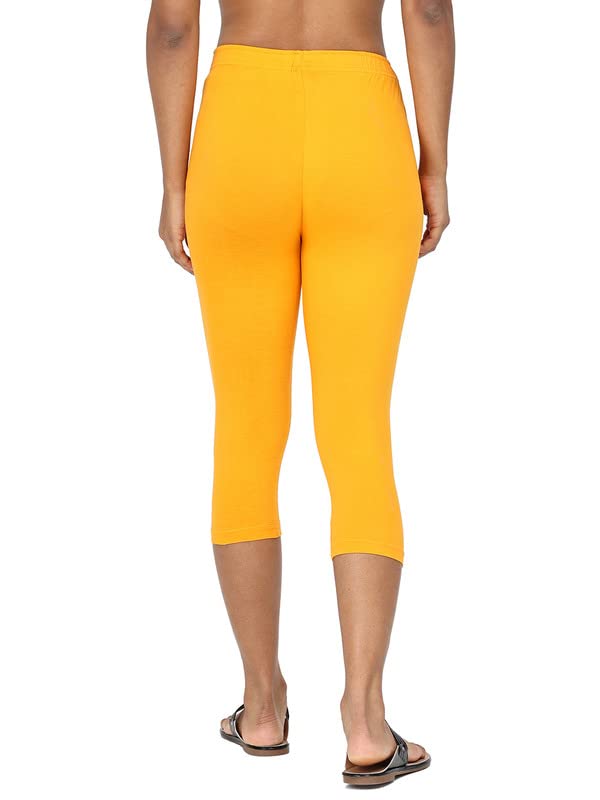 Image of Robinbosky Premium Stretchable Cotton Capri Legging for Women | Suitable for Formal wear & Casual wear | High-End Elastic Makes. The Leggings Squat Proof and Durable for Travel, Yoga, & Workout.