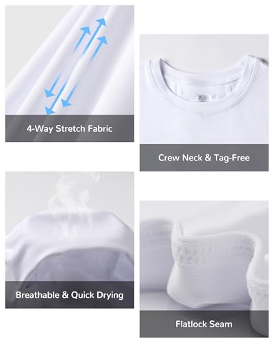 Boys Compression Shirt Short Sleeve Youth Athletic Undershirt Kids Base Layer T-Shirt for Football Basketball3