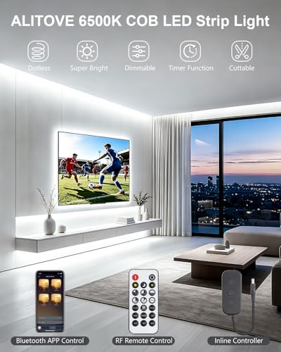 Tira de LED ALITOVE 15 m 6500K 24V Dimmable Blanco frío miniatura 2
