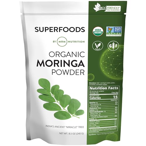 Mrm Organic Moringa Powder 8.5 Oz (240 G)