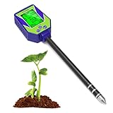 YINMIK Testeur de pH du Sol 6 en 1, Testeur D'humidité du Sol Intelligent, pH EC Salt Tester for Soil & Water Meter,kit de Test de pH du Sol pour Jardin, Ferme, bonsaï