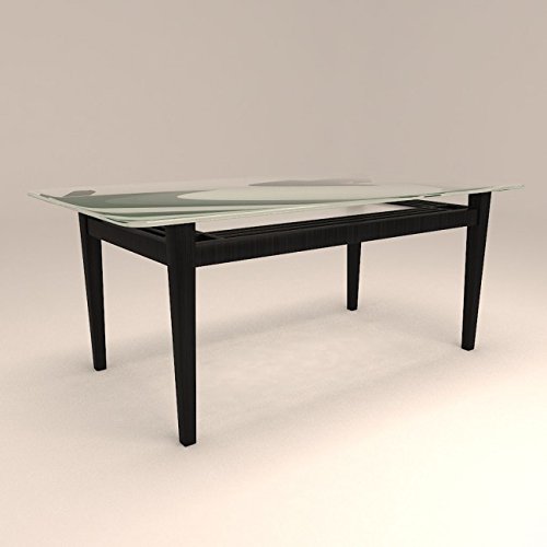 Hexagon Furnitures Curved Colonial Styled 6 Seater Dining Set with Glass Table Top. (Brown) 1