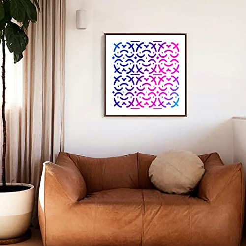Rolin Roly 25PCS Geometric Painting Stencils Stripe Print Stencil Geometric Patterns Reusable Template for Floors Walls Fabrics Furniture Decor Art5.9cx5.9 (25Pcs Spot) - Image 3