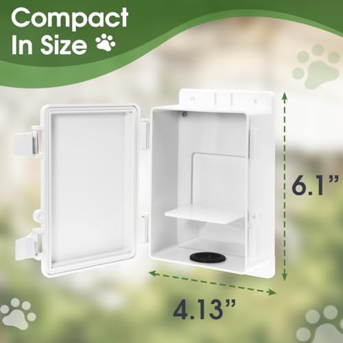 Image of Dog Poop Bag Dispenser - Waterproof Poop Bag Holder, Wall Mount, Organizer for Outdoor, Yard, Porch, Lawn