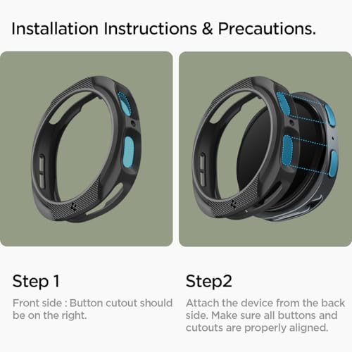 Image of Spigen Liquid Air for Galaxy Watch 8 (44mm) Case | TPU - Matte Black