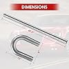Richeer 2.5 inch O.D. T304 Stainless Steel DIY Custom Exhaust Tubing Mandrel Bend Exhaust Pipe Straight & U-bend Kit (Set of 8) Polished Surface, Universal Fit