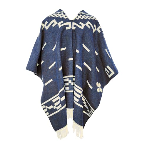 Image of LATITUDE ZERO Alpaca Wool Poncho -Serape | Warm & Soft Clint Eastwood poncho| cowboy - Western - Style