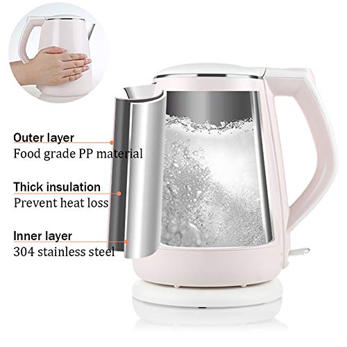 Hervidor eléctrico QWEASDF acero inoxidable 1.5 L miniatura 5