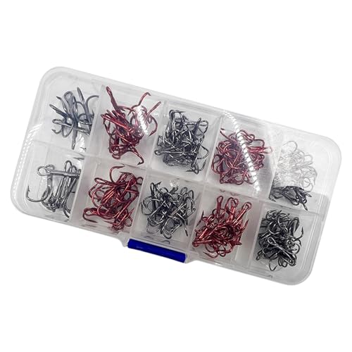Hameçons triples ronds en acier au carbone pour leurres et appâts accessoires de pêche durables