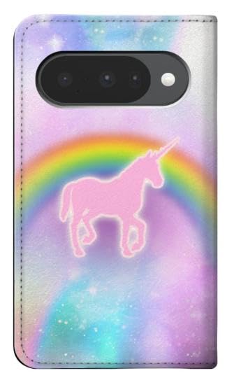 Étui flip Google Pixel 10 Pro housse portefeuille licorne avec support vidéo - 2