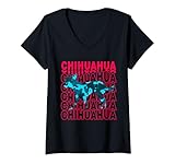 Photo Gallery donna chihuahua camouflage style streetwear funny dog lover maglietta con collo a v Photo Gallery donna chihuahua camouflage style streetwear funny dog lover maglietta con collo a v