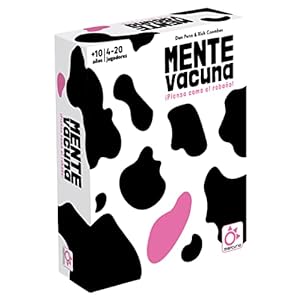 Mercurio – Mente Vacuna – Juego de Mesa Familiar – para 4 a 20 Jugadores – Incluye Vaca Rosa, 80 Cartas de Preguntas a Doble Cara, fichas y blocs – Ideal para Reuniones, Fiestas y Grupos- 20 Minutos