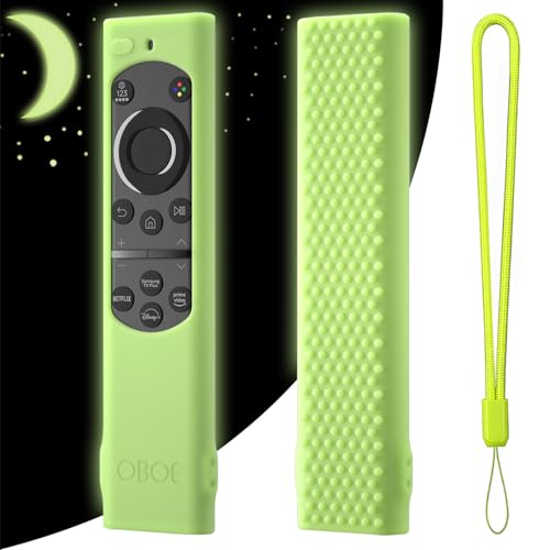 Image of OBOE Silicone TV Remote Cover for Samsung Tv Remote BN59-01311, Glow in Dark Green