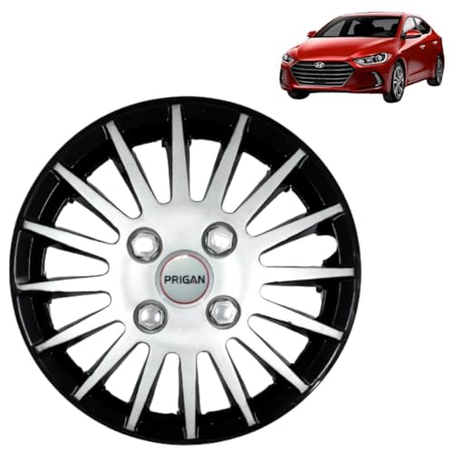 Image of Prigan Elentra Black Silver Wheel Cover 16 inch for Elentra (Set of 4 Pcs) (Press Fitting) Model- Camry DC 16