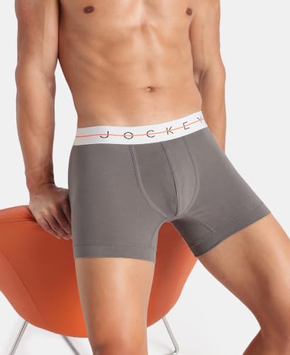 Image of Jockey NY16 Men's Super Combed Cotton Elastane Stretch Solid Trunk with Ultrasoft Waistband (Colors & Prints May Vary)