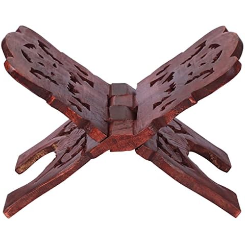 ETROVES Handmade Wooden Book Reading Holder Stand Rihal Rehal Al-Quran Bible Gita Cover