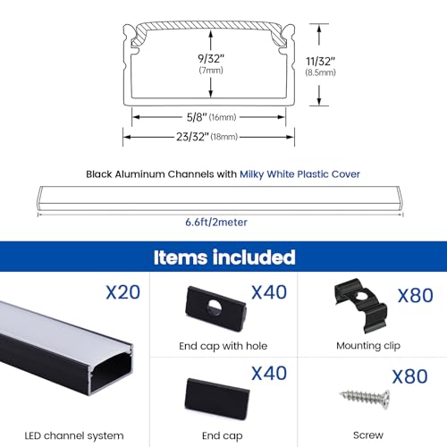 Tira LED COB 5m 320LED/m 3000K con canal aluminio negro difusor miniatura 3