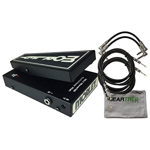 MORLEY MINI MAVERICK SWITCHLESS WAH PEDAL w/ 4 Cables and Geartree Cloth