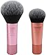 Real Techniques Mini Brush Foundation und Rouge-Duo, Reisegröße, für loses Rouge und flüssige Grundierung, 2-teiliges Set