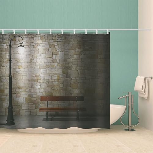 Rideau de douche salle de bain marron rideau de bain polyester imperméable lavable