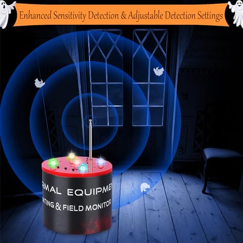 Image of Ghost Hunting Equipment - EMF Ghost Detector with 5 Adjustable Sensitivity Levels, 360 Paranormal Equipment Detection & Temperature Deviation Alerts for Professional Ghost Investigations