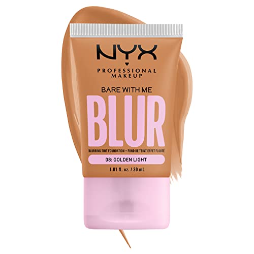 NYX Professional Makeup Fond de Teint Effet Flouté Bare With Me Blur Couvrance Moyenne Fini Naturel Niacinamide Matcha & Glycérine Hydratation Jusqu'A 12H Teinte : Golden 08 - vue 6