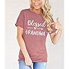 Blessed-Grandma-Shirt-Funny-Cute-Graphic-Tees-Women-Letter-Print-T-Shirt-Casual-Short-Sleeve-Tops Blessed Grandma Shirt Funny Cute Graphic Tees Women Letter Print T-Shirt Casual Short Sleeve Tops (XL, Red)