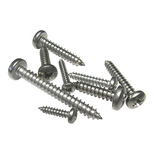 Stainless Steel Screws, Posi-Drive Pan-Head 316 (A4) Stainless Steel, For Marine Applications (100, 2.9x13mm) — image 1