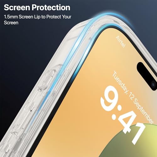 Image of eller sante Maven Magpro Back Cover Case for iPhone 16 Pro Max Scratch Resistant Camera Screen Protector TPU Shockproof 10ft Drop Protection Support Mag-Safe Wireless Charging- Blue