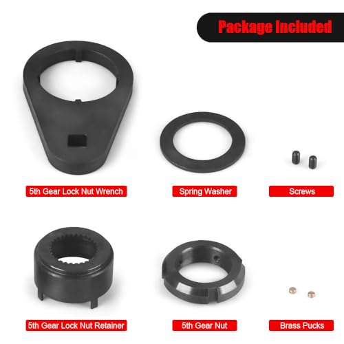 Image of Dyno Racing 8-Pack 1 /2 inch Drive Mainshaft 5th Gear Nut Wrench & 5th Gear Lock Nut Retainer Kit for Dodge Cummins NV4500 Transmission 1994-2004