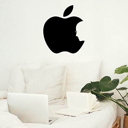 Image of Gadgets Wrap Wall Decals 29CM Wall Stickers Black Color - (Apple Steve Jobs Logo)