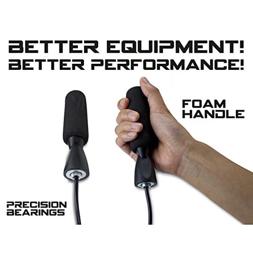 Crown Sporting Goods Deluxe Speed Jump Rope with Precision Bearings and Foam Handles - image 7