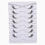 Gmagictobo False Eyelashes Natural Half Lashes Short Wispy Clear Band Lashes Pack 7 Pairs Multipack