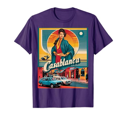 Casablanca Morocco Vintage 80s Style Retro T-Shirt